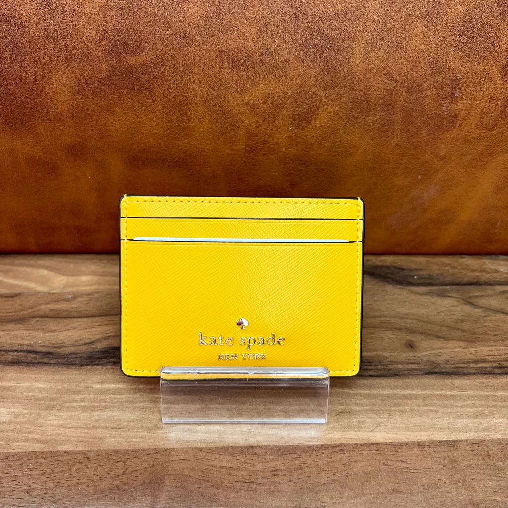 Kate Spade Madison Saffiano Leather Small Yellow Card Holder Nwt Kate Spade Madison Saffiano Leather Small Yellow Card Holder Nwt